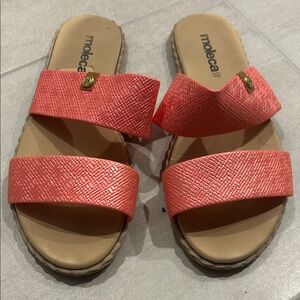 Coral Double-Band Slide Sandals